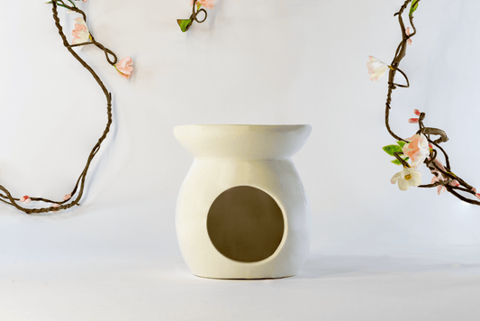 Small White Wax Burner - Alchemy and Rose